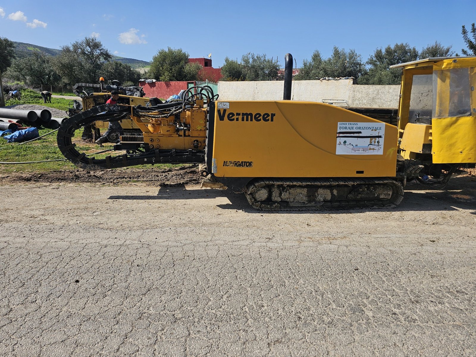 Foreuse de forage horizontal dirigé sur chantier au Maroc